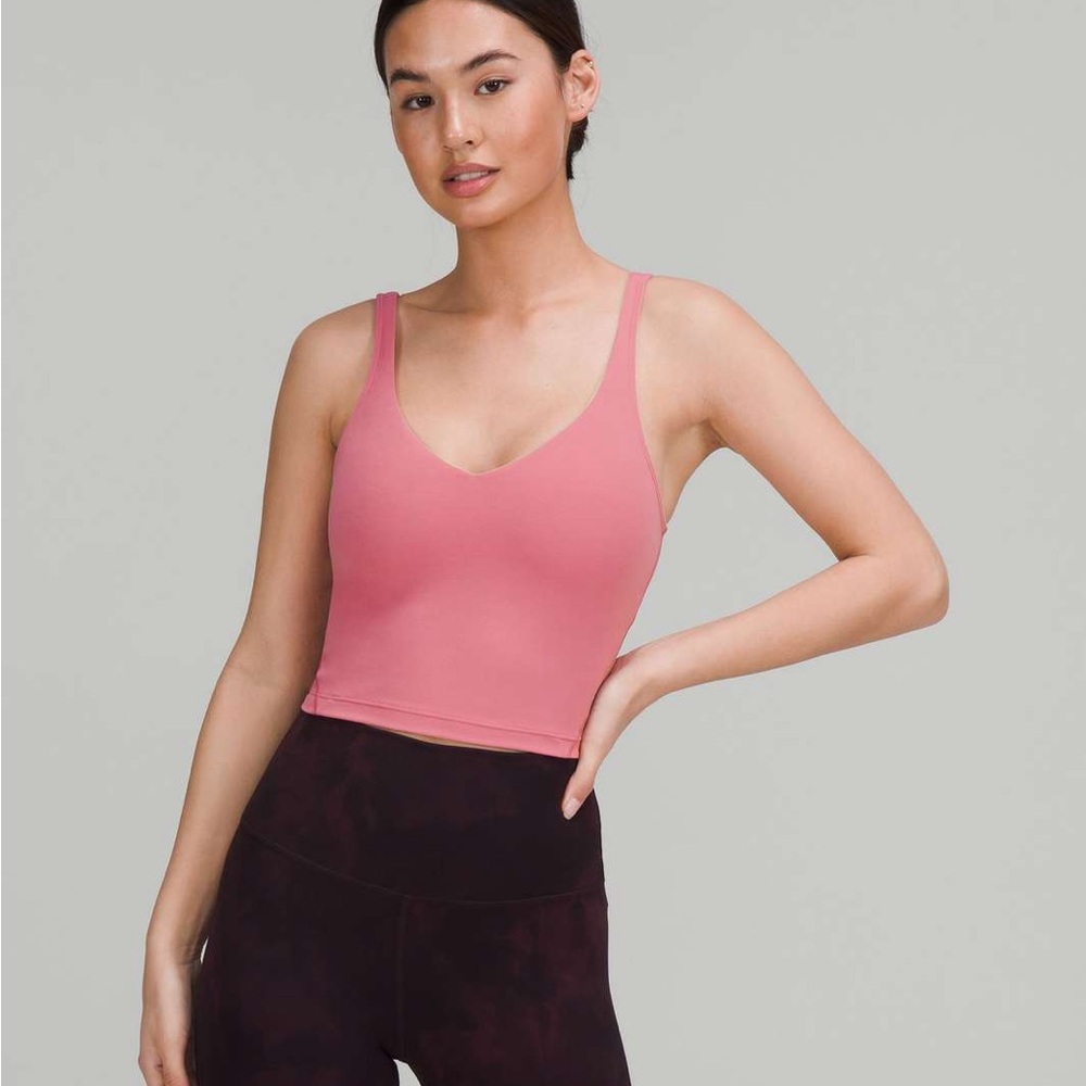 Lululemon Pink V-Neck Crop Top